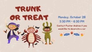 Poster for Trunk or Treat at Calvary Pentecostal Temple